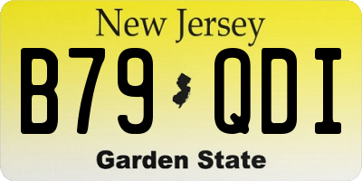 NJ license plate B79QDI