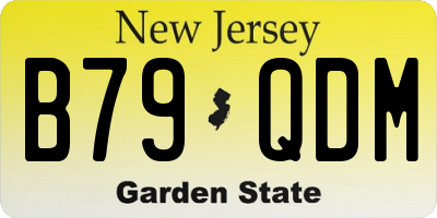 NJ license plate B79QDM