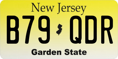 NJ license plate B79QDR