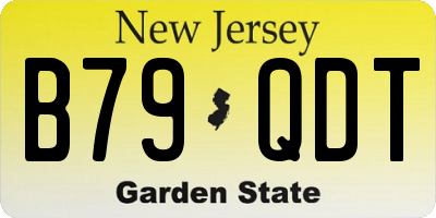 NJ license plate B79QDT