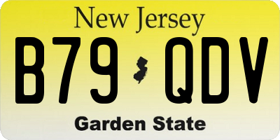 NJ license plate B79QDV