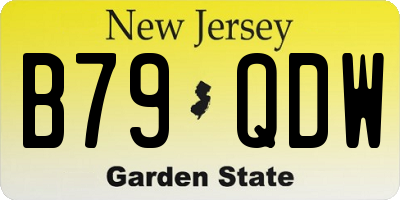 NJ license plate B79QDW