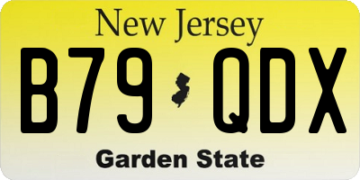 NJ license plate B79QDX