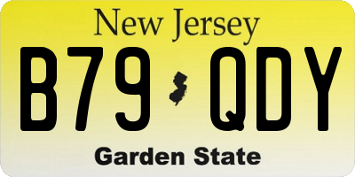 NJ license plate B79QDY