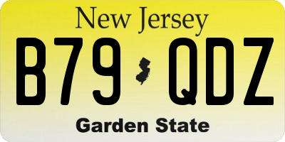 NJ license plate B79QDZ