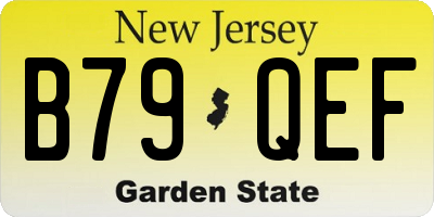 NJ license plate B79QEF