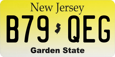 NJ license plate B79QEG