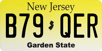 NJ license plate B79QER
