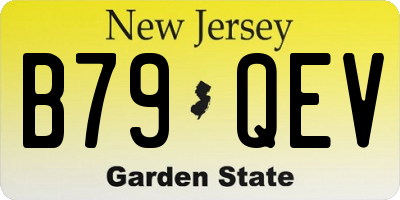 NJ license plate B79QEV