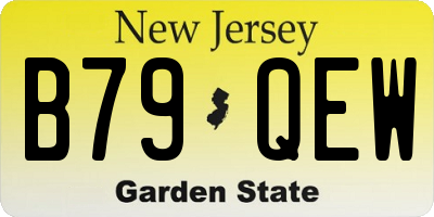 NJ license plate B79QEW