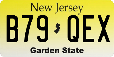 NJ license plate B79QEX