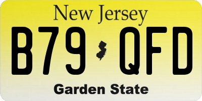 NJ license plate B79QFD