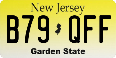 NJ license plate B79QFF