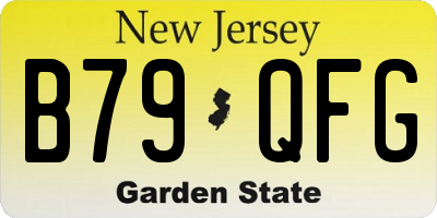 NJ license plate B79QFG