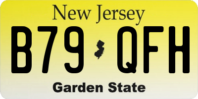 NJ license plate B79QFH