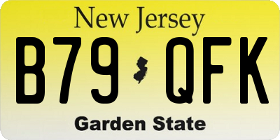 NJ license plate B79QFK