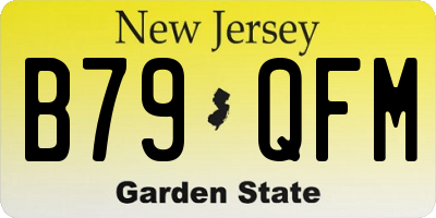 NJ license plate B79QFM