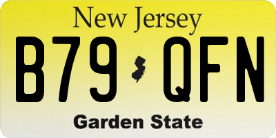 NJ license plate B79QFN