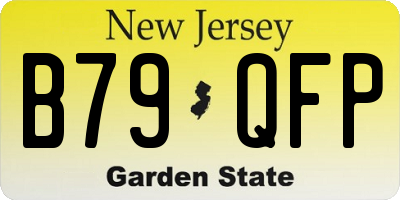 NJ license plate B79QFP