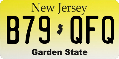 NJ license plate B79QFQ