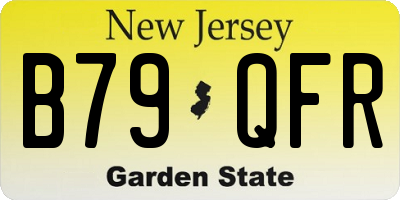 NJ license plate B79QFR
