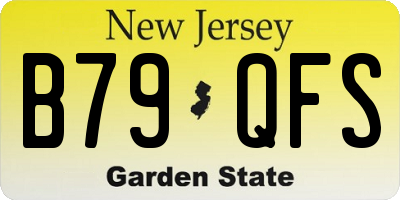 NJ license plate B79QFS