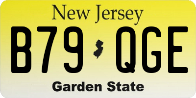 NJ license plate B79QGE