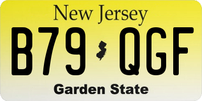 NJ license plate B79QGF