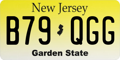 NJ license plate B79QGG