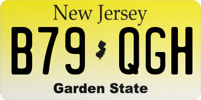 NJ license plate B79QGH