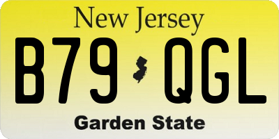 NJ license plate B79QGL