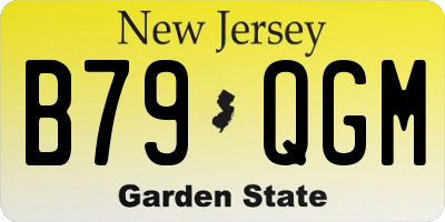 NJ license plate B79QGM