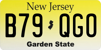 NJ license plate B79QGO