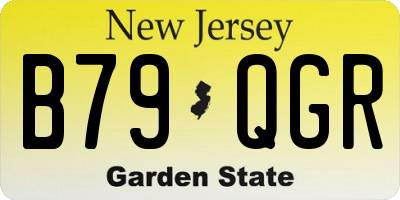 NJ license plate B79QGR