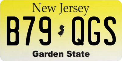 NJ license plate B79QGS