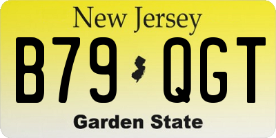 NJ license plate B79QGT