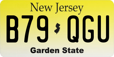 NJ license plate B79QGU