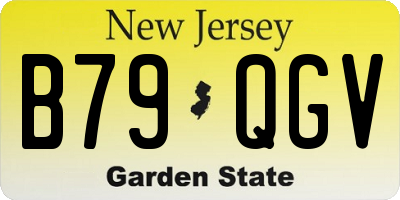 NJ license plate B79QGV