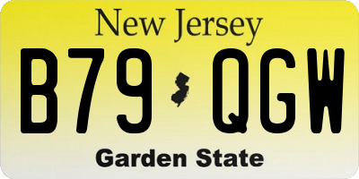 NJ license plate B79QGW