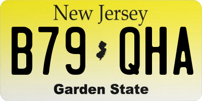 NJ license plate B79QHA