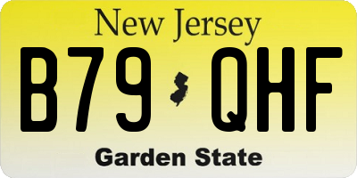 NJ license plate B79QHF