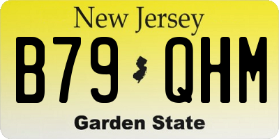 NJ license plate B79QHM