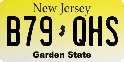NJ license plate B79QHS