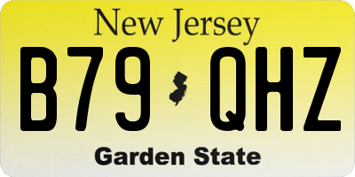 NJ license plate B79QHZ