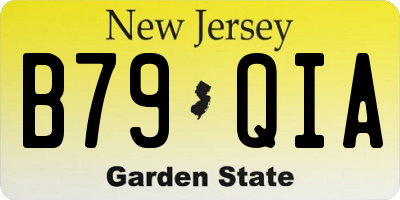 NJ license plate B79QIA
