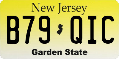 NJ license plate B79QIC