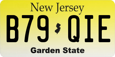 NJ license plate B79QIE