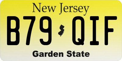 NJ license plate B79QIF