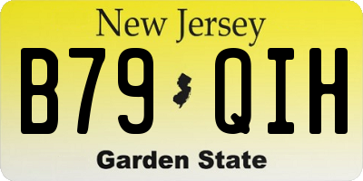 NJ license plate B79QIH