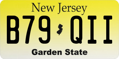 NJ license plate B79QII
